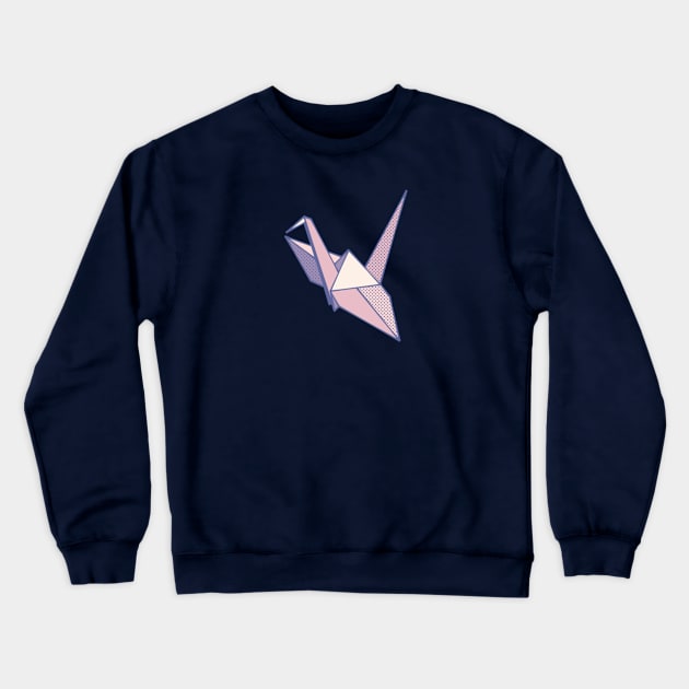 Origami Crane Crewneck Sweatshirt by MonoFishTank